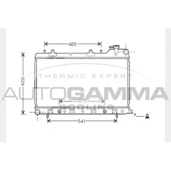 Radiateur, refroidissement du moteur AUTOGAMMA 104309