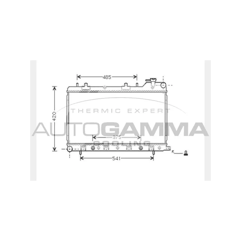Radiateur, refroidissement du moteur AUTOGAMMA 104309