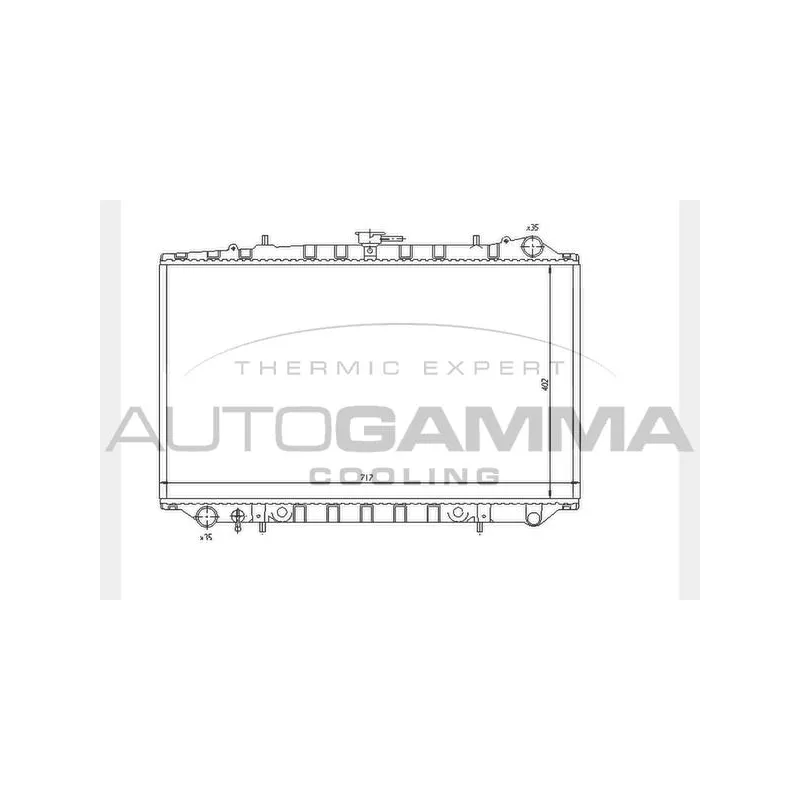 Radiateur, refroidissement du moteur AUTOGAMMA 104312