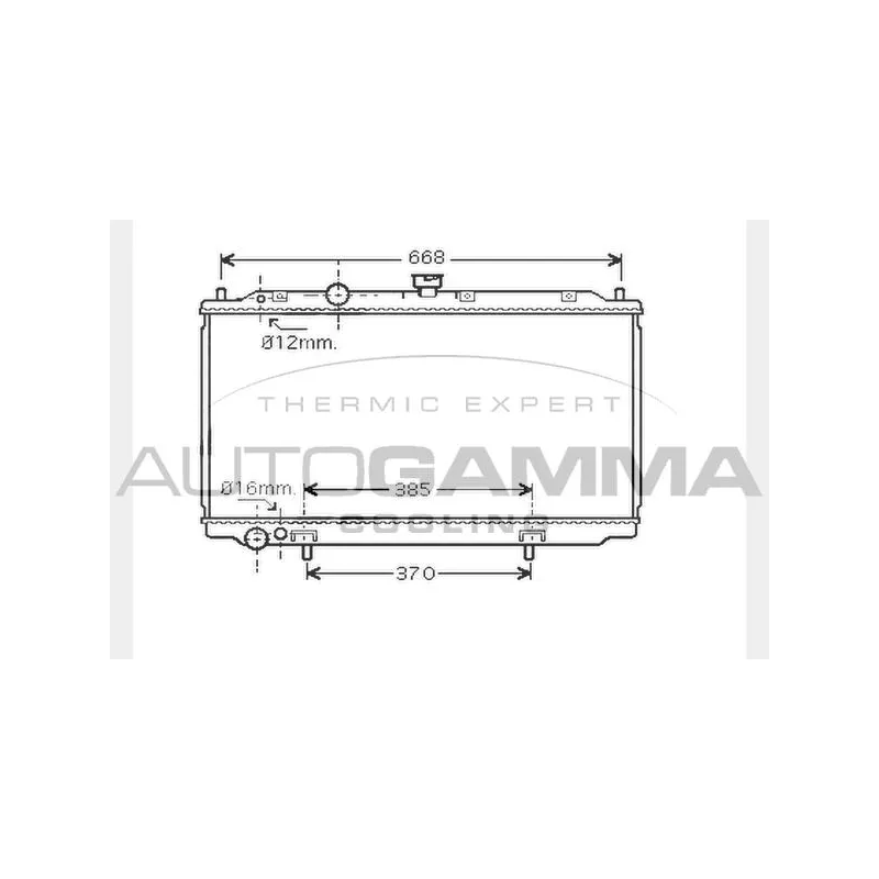 Radiateur, refroidissement du moteur AUTOGAMMA 104313