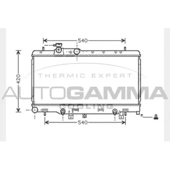 Radiateur, refroidissement du moteur AUTOGAMMA 104314
