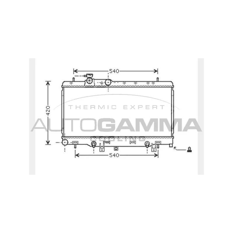 Radiateur, refroidissement du moteur AUTOGAMMA 104314