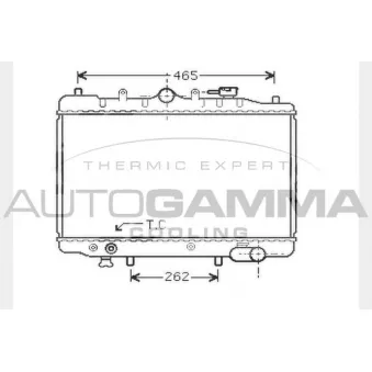 Radiateur, refroidissement du moteur AUTOGAMMA 104320