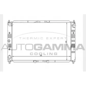 Radiateur, refroidissement du moteur AUTOGAMMA 104321