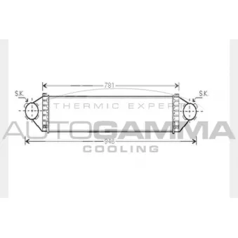 Intercooler, échangeur AUTOGAMMA 104328