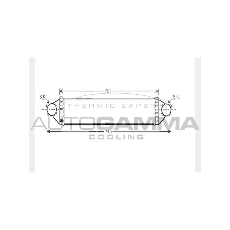 Intercooler, échangeur AUTOGAMMA 104328