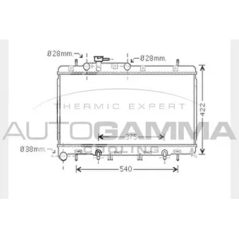Radiateur, refroidissement du moteur AUTOGAMMA 104373