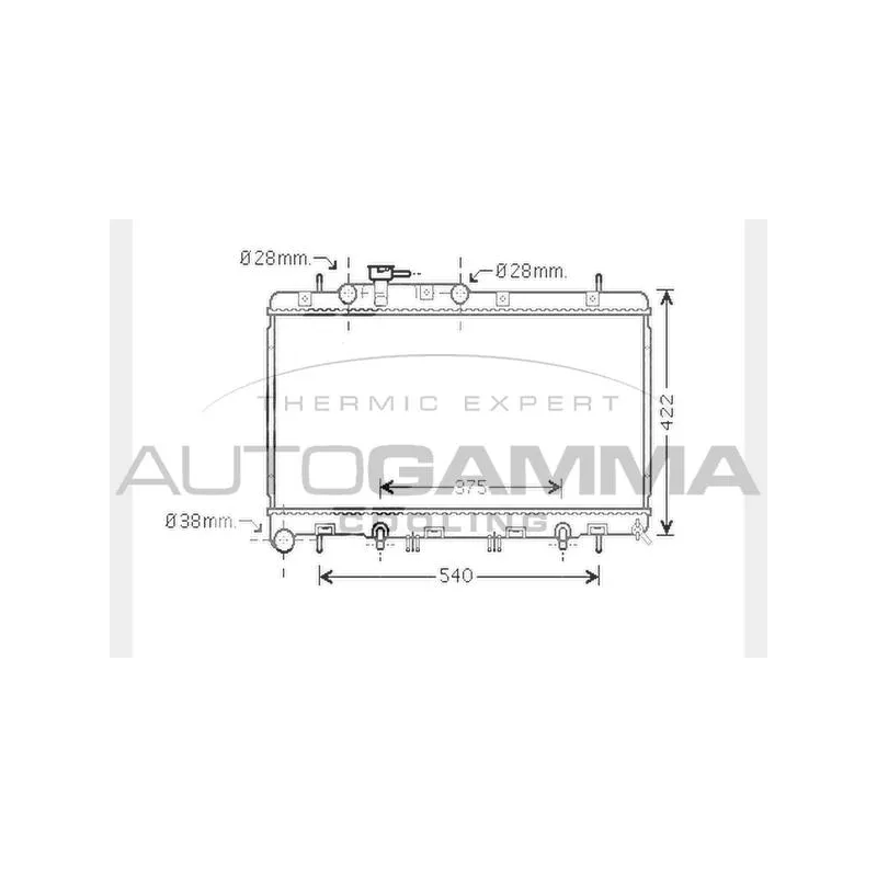 Radiateur, refroidissement du moteur AUTOGAMMA 104373