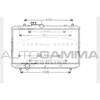 Radiateur, refroidissement du moteur AUTOGAMMA 104377