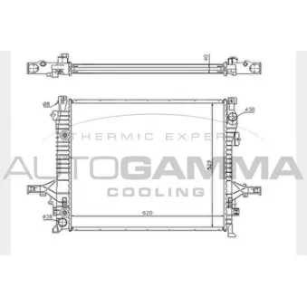Radiateur, refroidissement du moteur AUTOGAMMA 104384