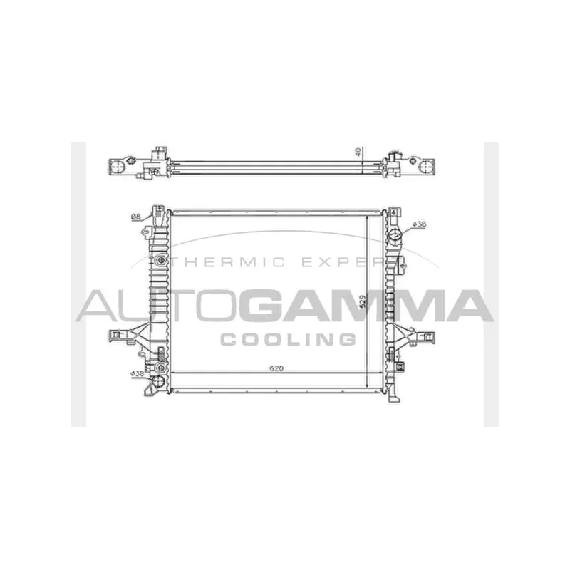 Radiateur, refroidissement du moteur AUTOGAMMA 104384