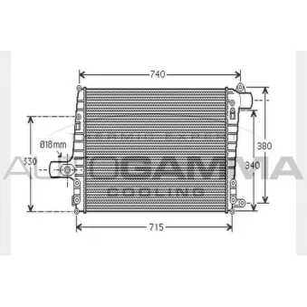 Intercooler, échangeur AUTOGAMMA 104404