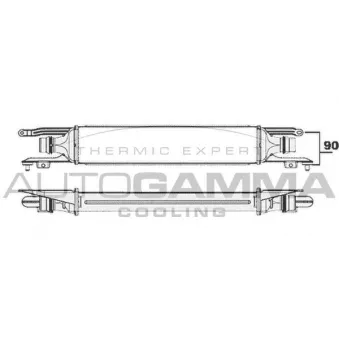 Intercooler, échangeur AUTOGAMMA 104410