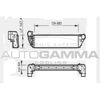 Intercooler, échangeur AUTOGAMMA 104413