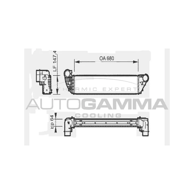 Intercooler, échangeur AUTOGAMMA 104413