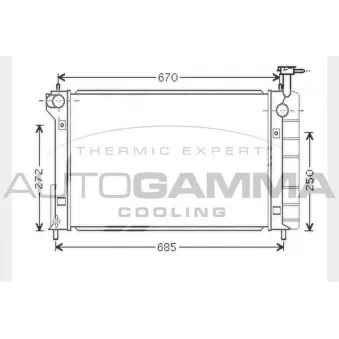 Radiateur, refroidissement du moteur AUTOGAMMA 104416
