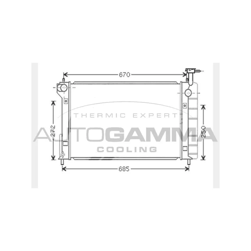 Radiateur, refroidissement du moteur AUTOGAMMA 104416