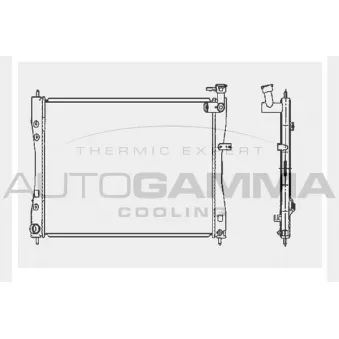 Radiateur, refroidissement du moteur AUTOGAMMA 104418