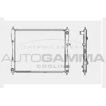 Radiateur, refroidissement du moteur AUTOGAMMA 104419
