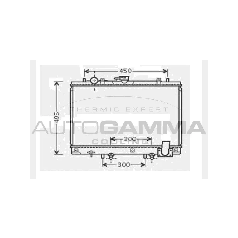 Radiateur, refroidissement du moteur AUTOGAMMA 104420