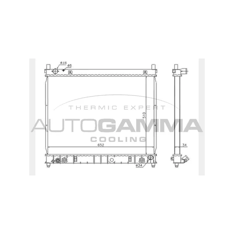 Radiateur, refroidissement du moteur AUTOGAMMA 104425