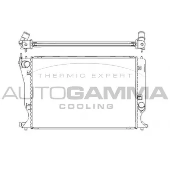 Radiateur, refroidissement du moteur AUTOGAMMA 104427