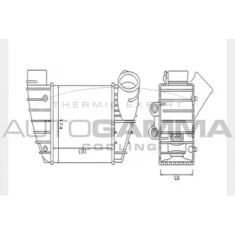 Intercooler, échangeur AUTOGAMMA 104430