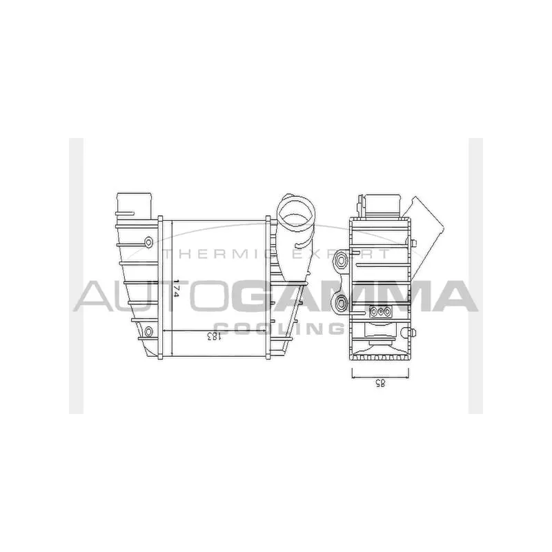 Intercooler, échangeur AUTOGAMMA 104430