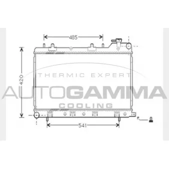 Radiateur, refroidissement du moteur AUTOGAMMA 104434