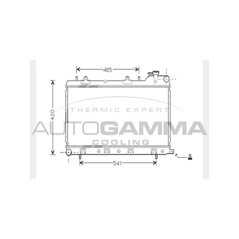 Radiateur, refroidissement du moteur AUTOGAMMA 104434