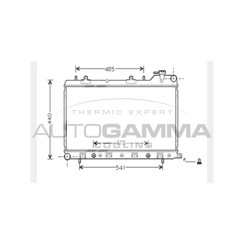 Radiateur, refroidissement du moteur AUTOGAMMA 104435