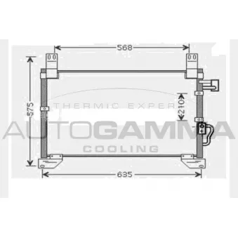 Condenseur, climatisation AUTOGAMMA 104441