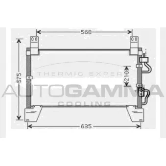 Condenseur, climatisation AUTOGAMMA 104442