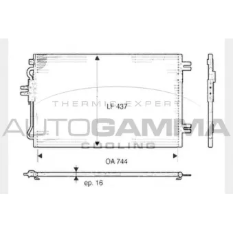 Condenseur, climatisation AUTOGAMMA 104451