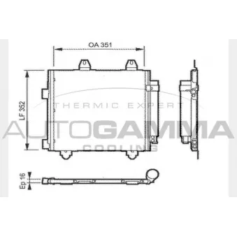 Condenseur, climatisation AUTOGAMMA 104452