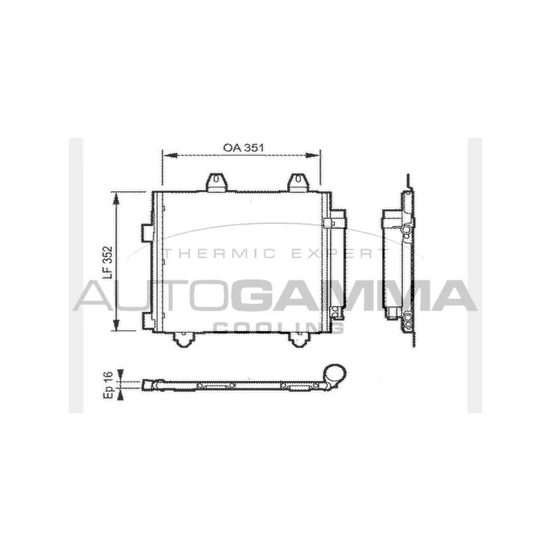 Condenseur, climatisation AUTOGAMMA 104452