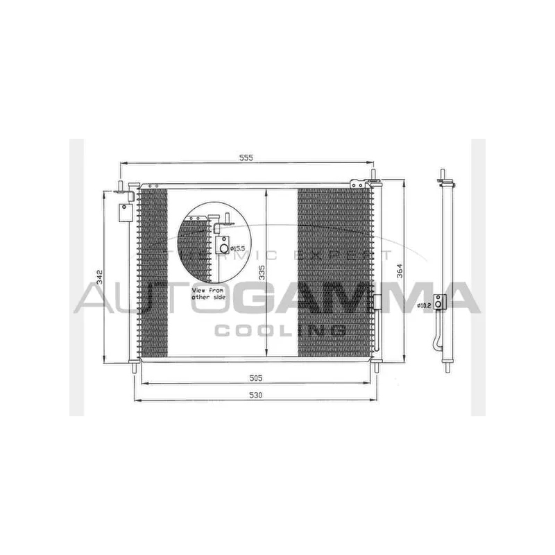 Condenseur, climatisation AUTOGAMMA 104454