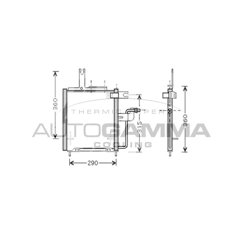 Condenseur, climatisation AUTOGAMMA 104457