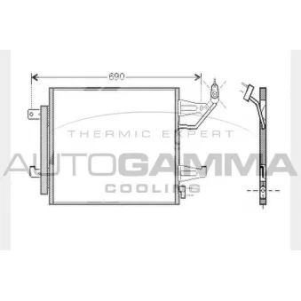 Condenseur, climatisation AUTOGAMMA 104459