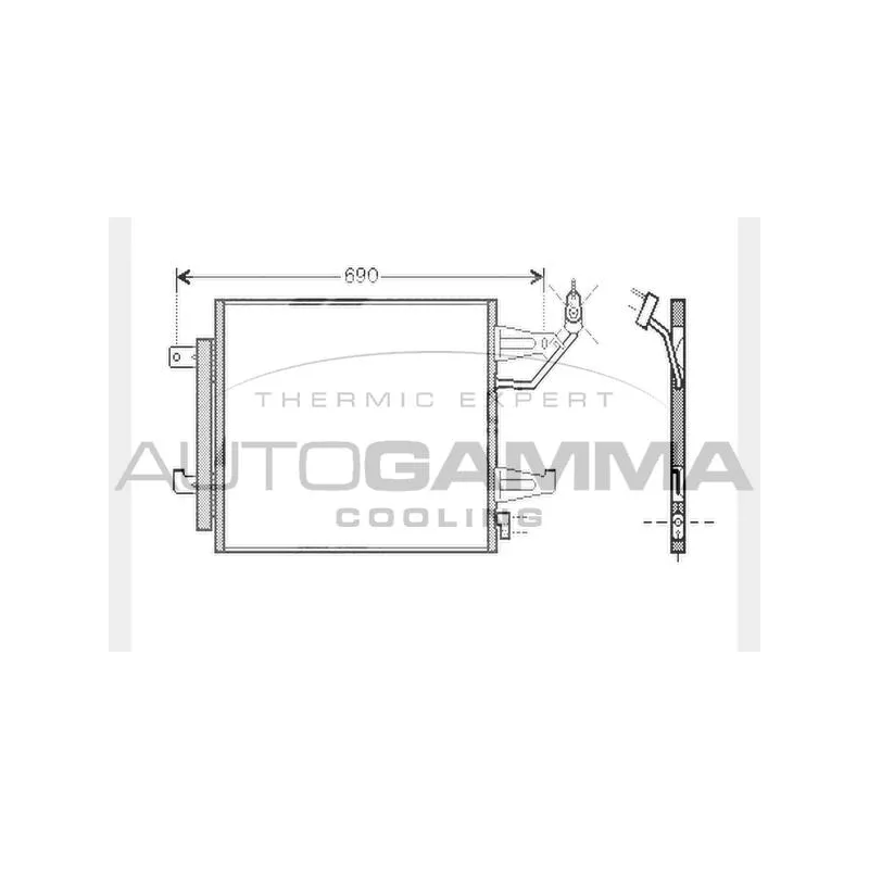 Condenseur, climatisation AUTOGAMMA 104459
