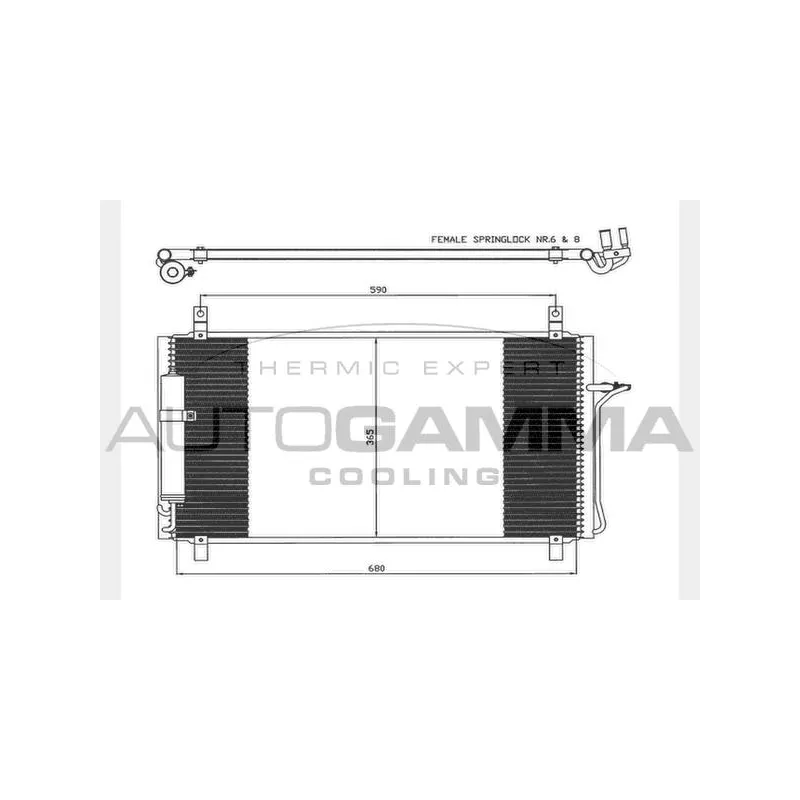 Condenseur, climatisation AUTOGAMMA 104461