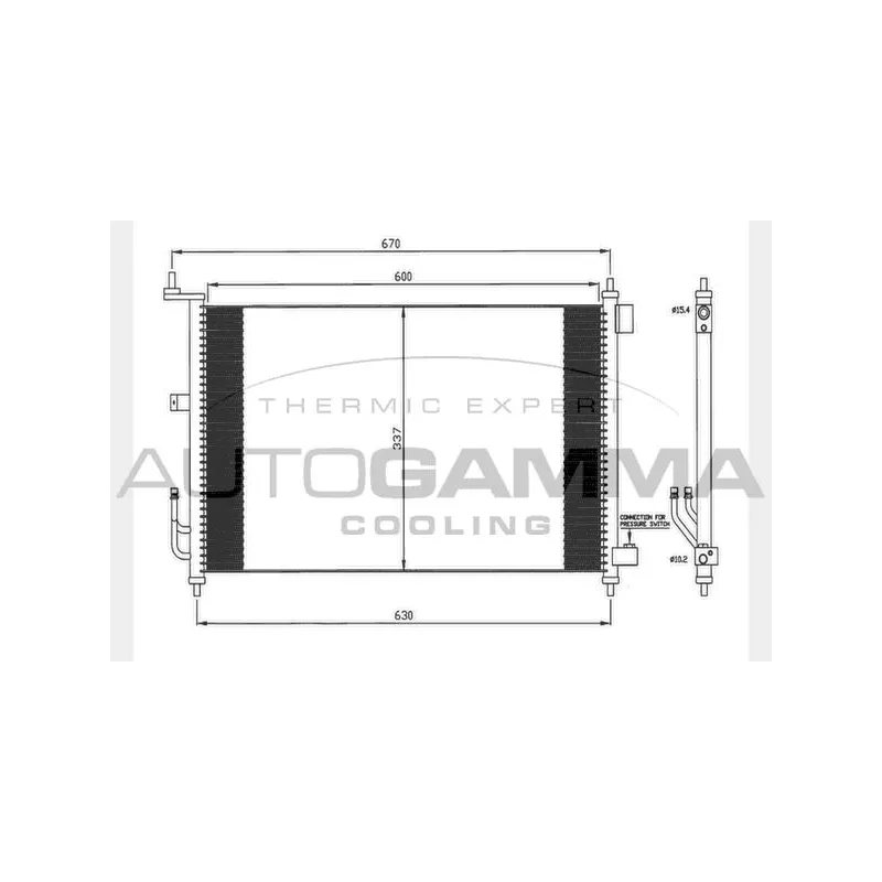 Condenseur, climatisation AUTOGAMMA 104462