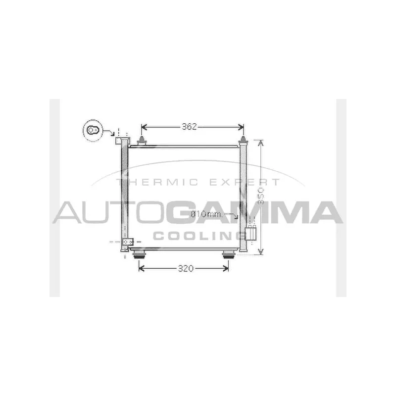 Condenseur, climatisation AUTOGAMMA 104463
