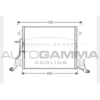 Condenseur, climatisation AUTOGAMMA 104464