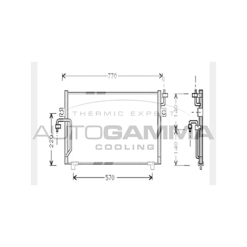 Condenseur, climatisation AUTOGAMMA 104472