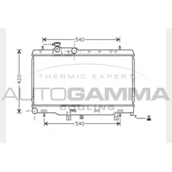 Radiateur, refroidissement du moteur AUTOGAMMA 104475