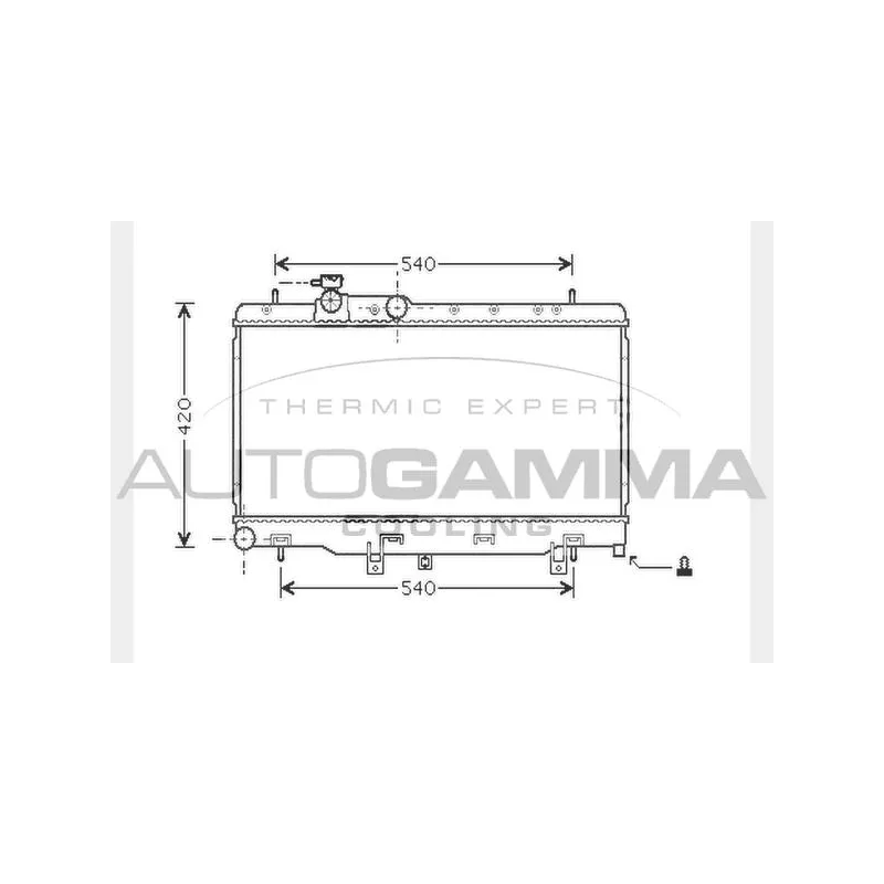 Radiateur, refroidissement du moteur AUTOGAMMA 104475