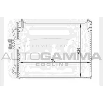 Condenseur, climatisation AUTOGAMMA 104479