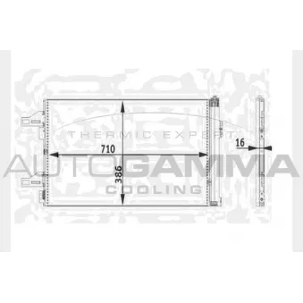 Condenseur, climatisation AUTOGAMMA 104480
