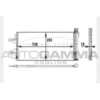 Condenseur, climatisation AUTOGAMMA 104481